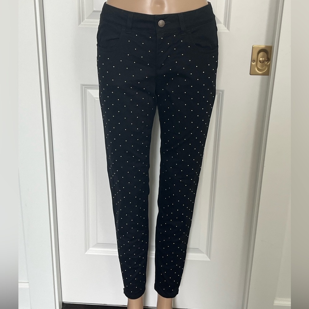 Stella McCartney studded black low rise skinny jeans